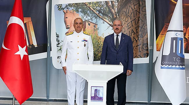 Yeni Atanan Amfibi Kolordu Komutanı Koramiral Oktar, Çanakkale Valisi Toraman'ı Ziyaret Etti