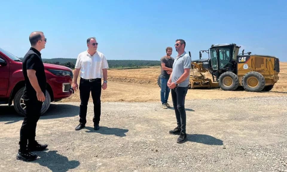 Eceabat Kaymakamı Yenigün Sarafin Yolu İncelemesinde Bulundu