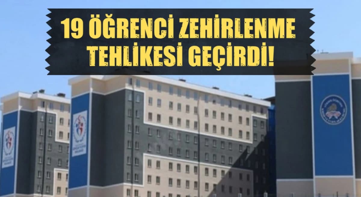 Çanakkale’de KYK yurdundaki 19 öğrenci zehirlenme tehlikesi geçirdi!