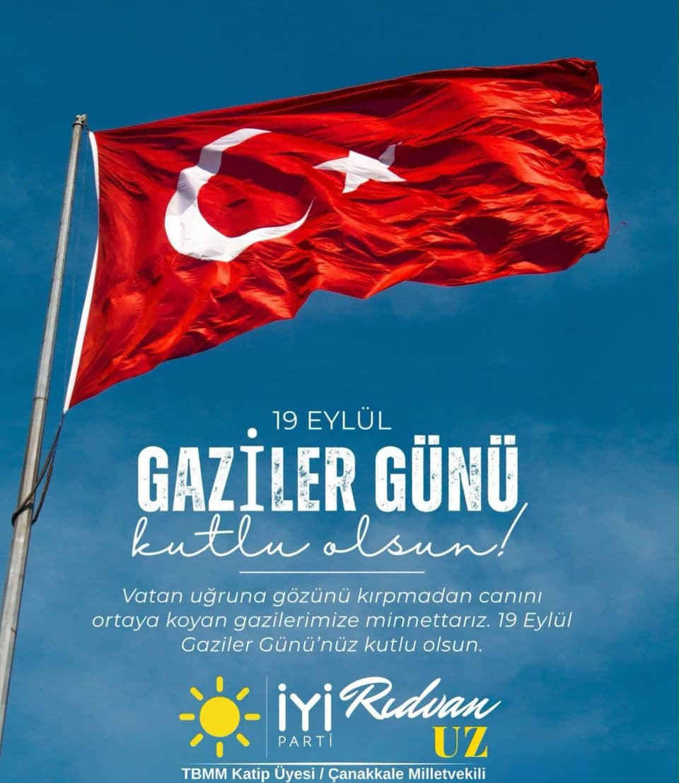 Rıdvan Uz’dan 19 Eylül Gaziler Günü mesajı