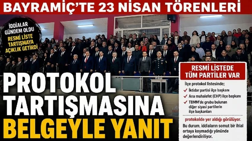 Bayramiç'te 23 Nisan Törenleri Sonrası Protokol Tartışması