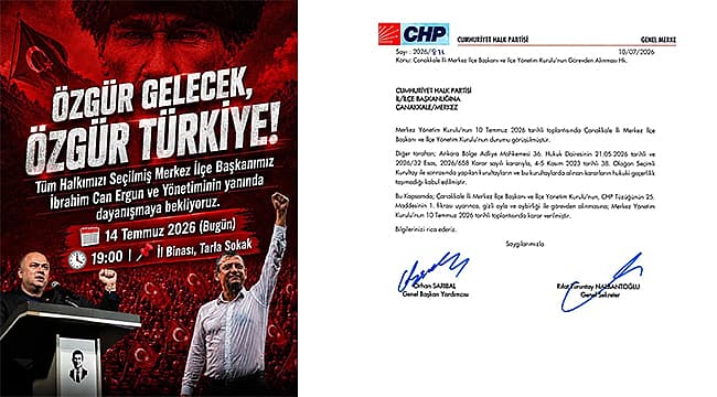 ÇANAKKALE'DEN DAYANIŞMA ÇAĞRISI