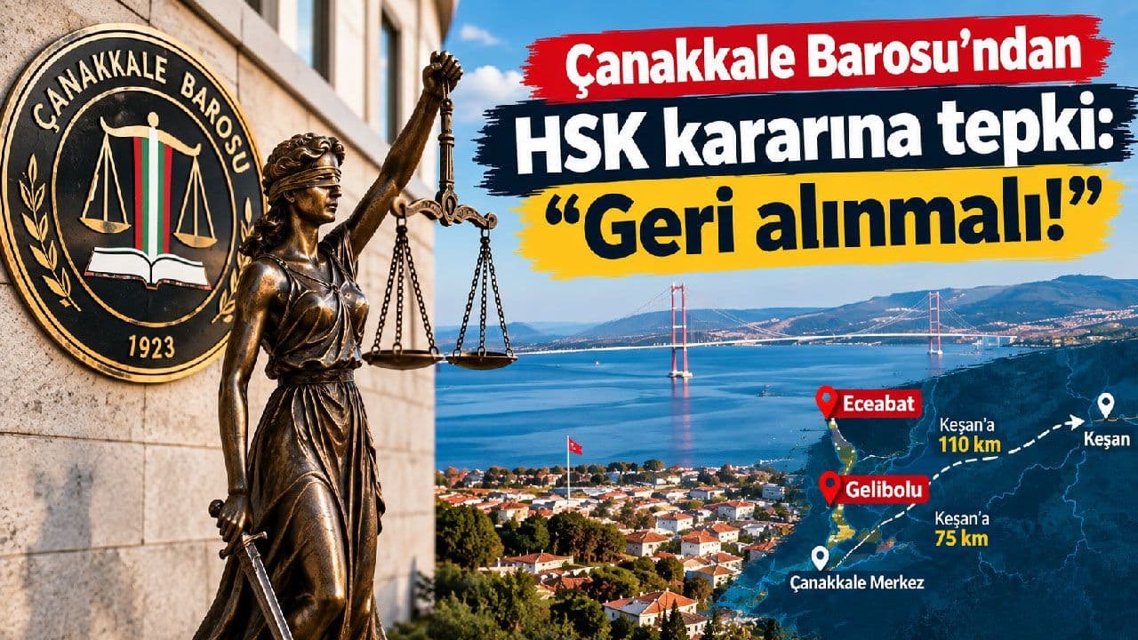 Çanakkale Barosu, HSK’nın Keşan’a Yönlendirme Kararına Sert Tepki Gösterdi