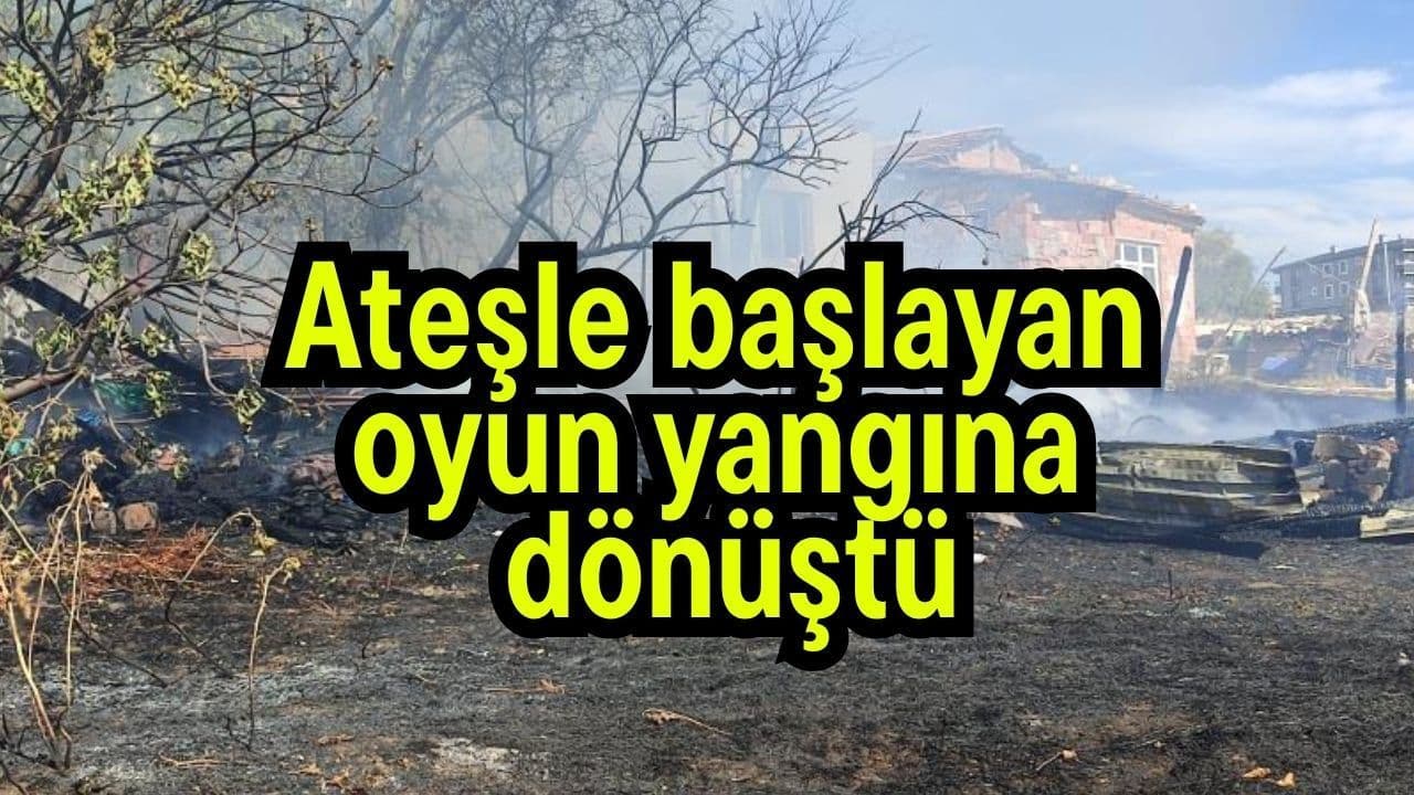 Keşan Otluk Alanında Yangın: 6 Yaşındaki Çocuk Ateşle Oynarken Yangın Çıktı