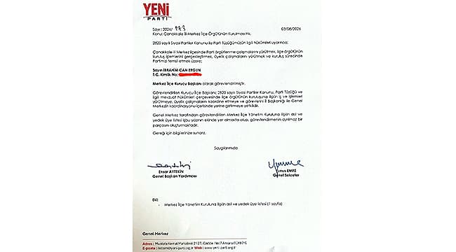 İbrahim Can Ergun: Çanakkale'de Yeni Bir Başlangıçın İlk Adımını Atıyoruz