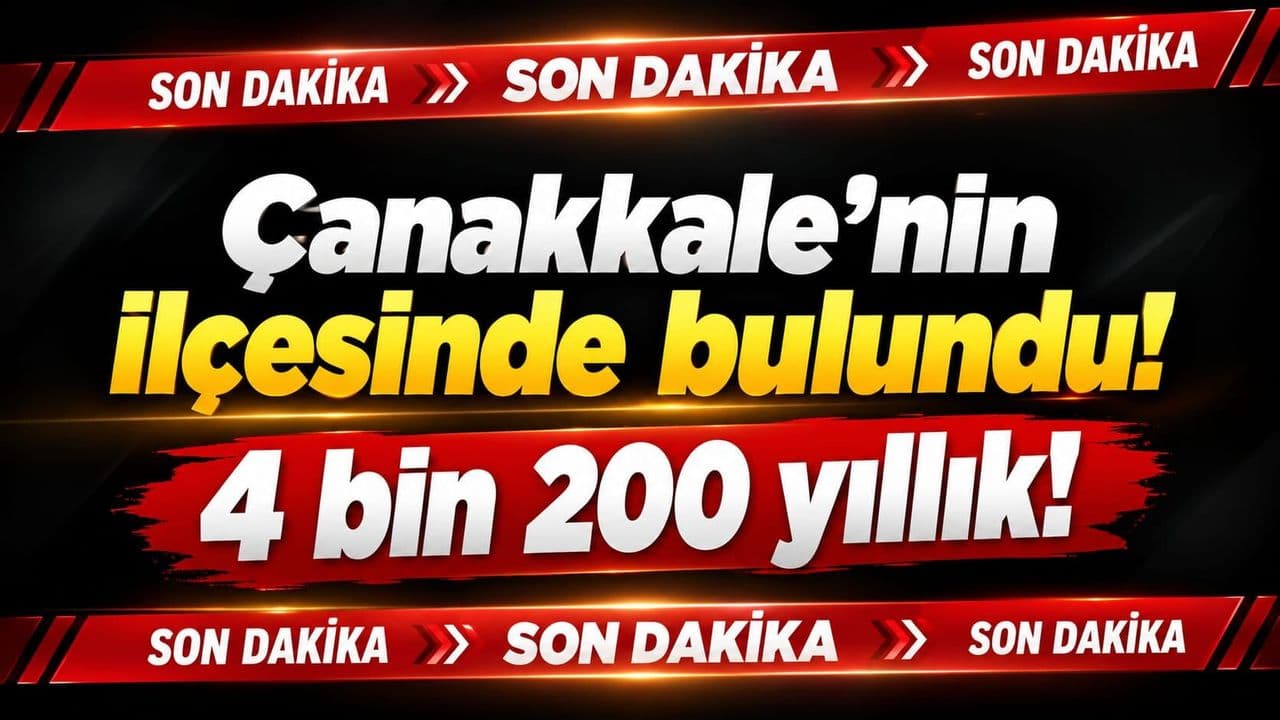 Çanakkale’nin ilçesinde bulundu! 4 bin 200 yıllık!