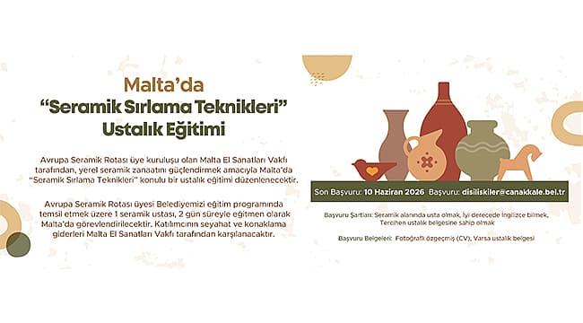 MALTA'DA "SERAMİK SIRLAMA TEKNİKLERİ" USTALIK EĞİTİMİ