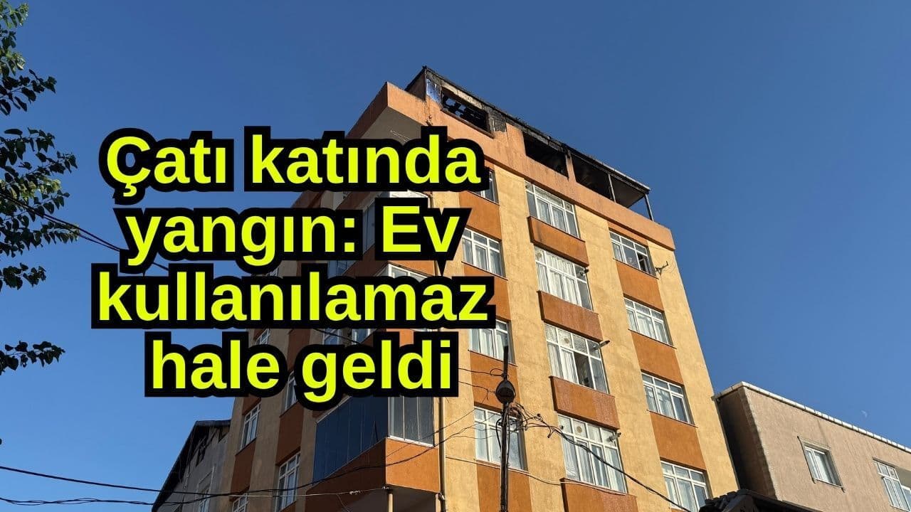 Çatı katında yangın: Ev kullanılamaz hale geldi