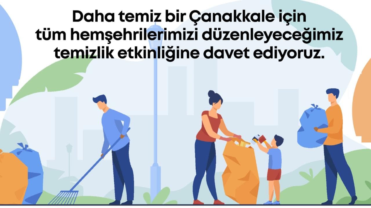 Çanakkale'de Dünya Temizlik Günü'nde Gönüllülerle Çevre Temizliği Etkinliği
