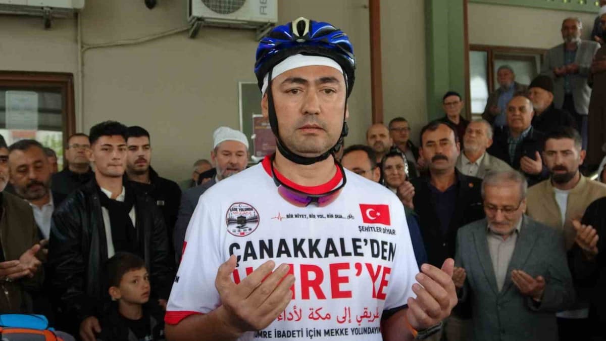 Umre ibadeti için bisikletle yola çıkan Tecimen: 'Bu yola kendi fiziki gücüme güvenerek değil yüce rabbimin rahmetine sığınarak çıkıyorum'