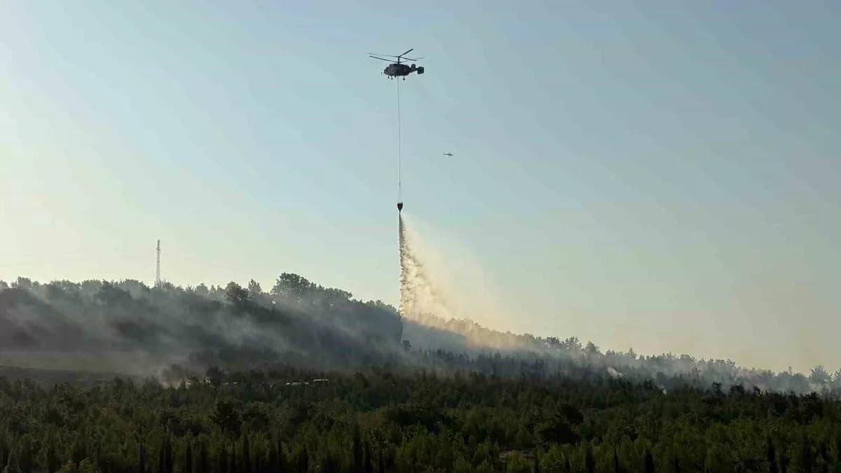 Çanakkale'de Orman Yangınına Müdahale Devam Ediyor