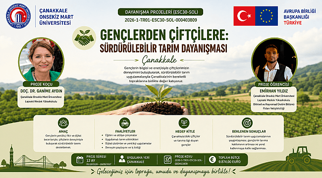 ÇOMÜ'den Lapseki'de Sürdürülebilir Tarım ve Gençlik Dokunuşu