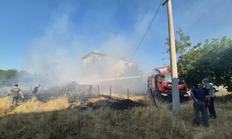 Kalkım'da Korkutan Yangın Söndürüldü