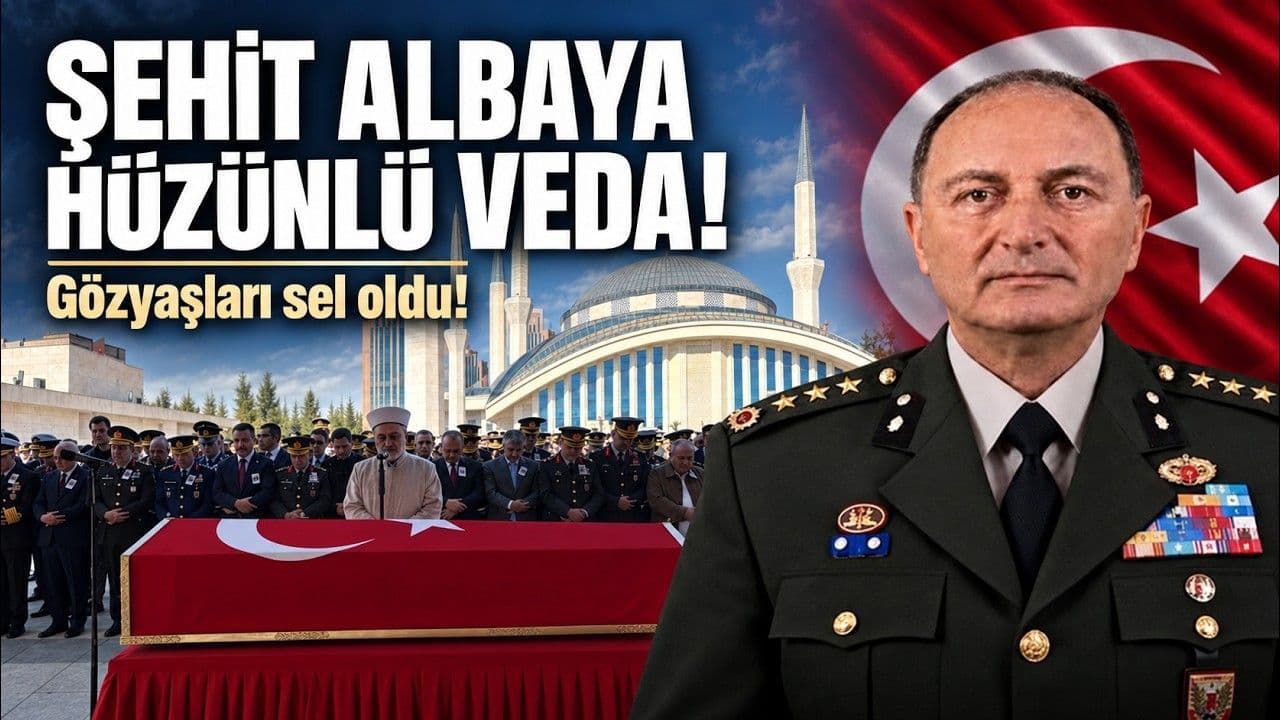 Şehit albaya hüzünlü veda (Video)