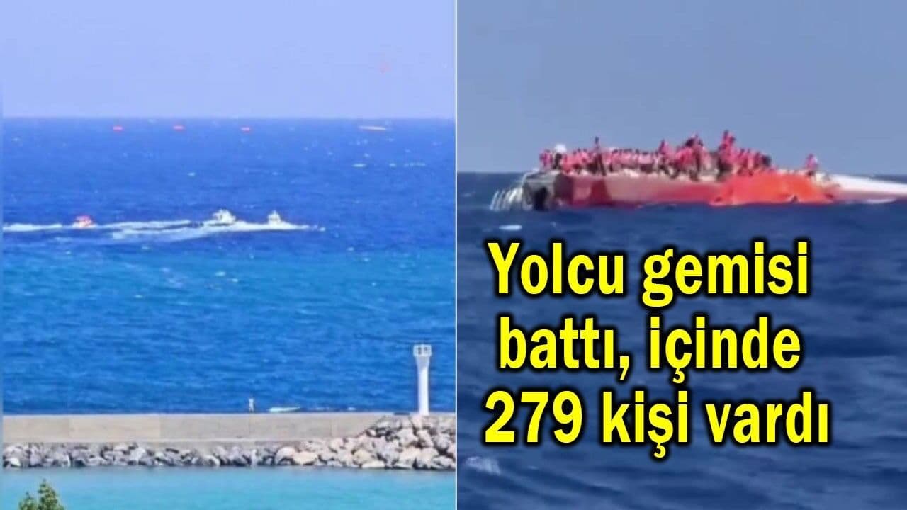 Yolcu gemisi battı, içinde 279 kişi vardı (Video)