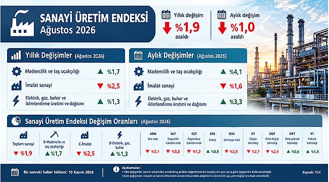 Ağustos Sanayi Üretiminde %1,9 Azalma: Çanakkale Ekonomisine Etkileri