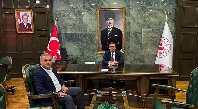 BAŞKAN HARUN ARSLAN'DAN KAYMAKAM BÜLENT ŞİMŞEK'E ZİYARET