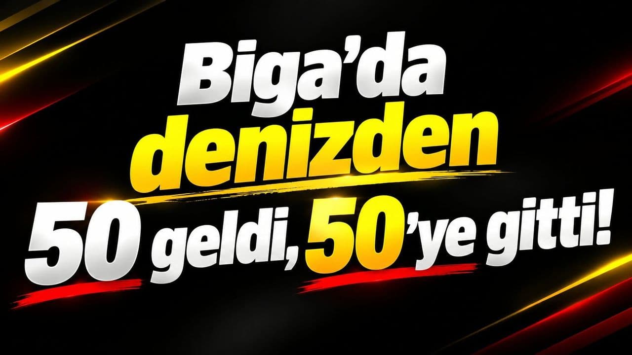 Biga’da denizden 50 geldi, 50’ye gitti!