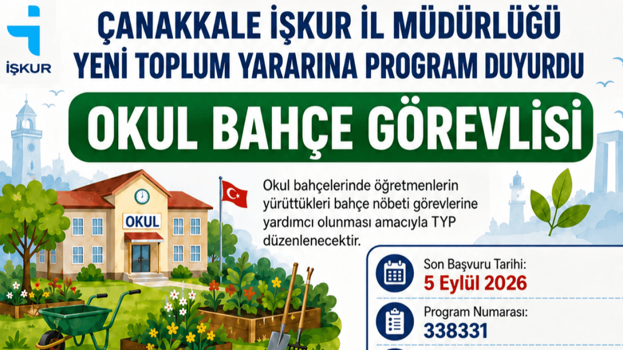 Okullara 198 çalışanlar alınacak! Başvurular için son gün 5 Eylül Çanakkale’de