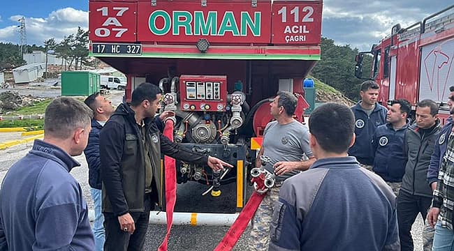 Ayvacık'ta Askeri Personel Yangın Mücadele Eğitimi Aldı