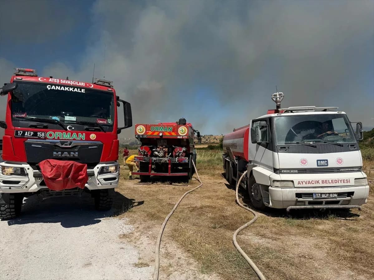 Çanakkale'de Orman Yangınına Müdahale