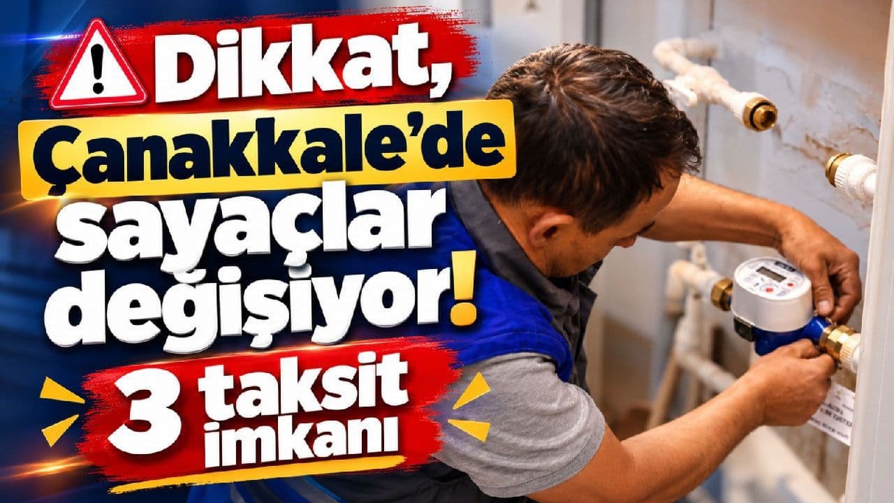 Dikkat, Çanakkale'de sayaçlar değişiyor!