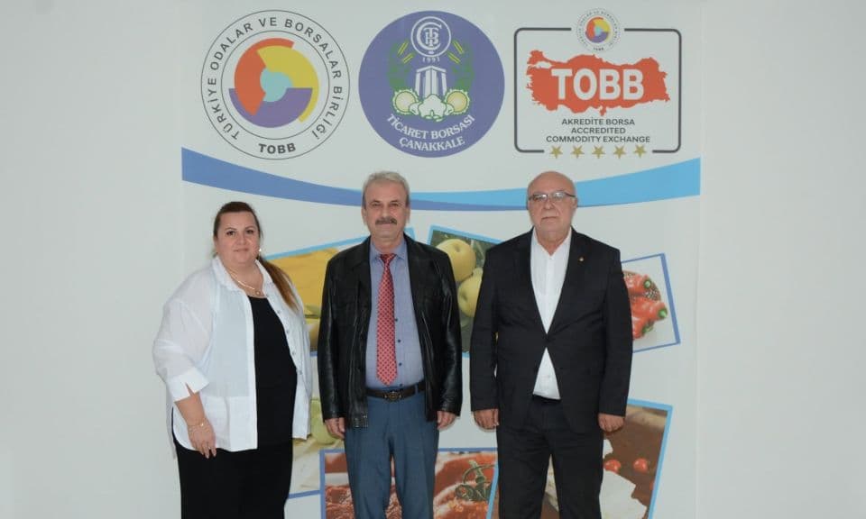 Ezine Milli Eğitim Müdürü Çanakkale Ticaret Borsası’na Teşekkür Ziyareti