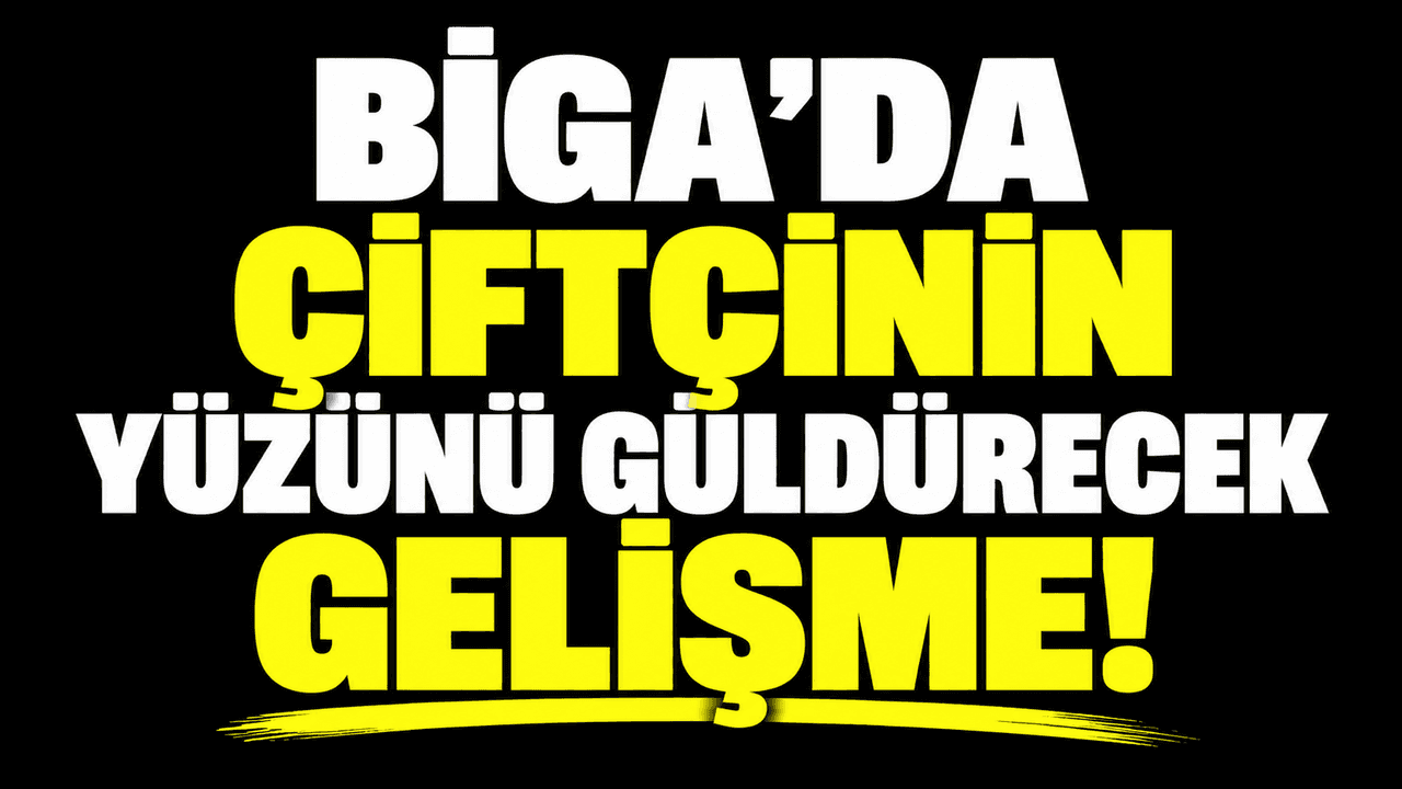 Biga’da çiftçinin yüzünü güldürecek gelişim!