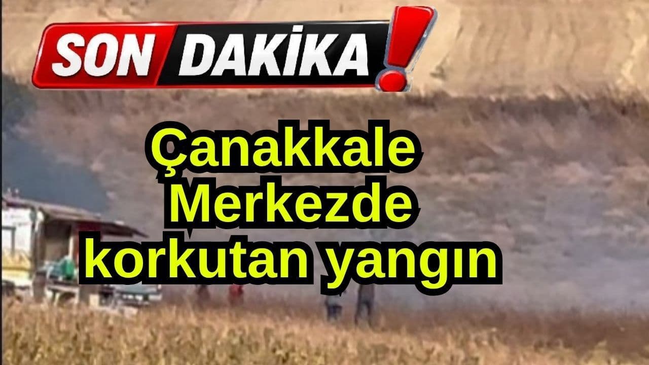 Çanakkale Merkezde Korkutan Ot Yangını