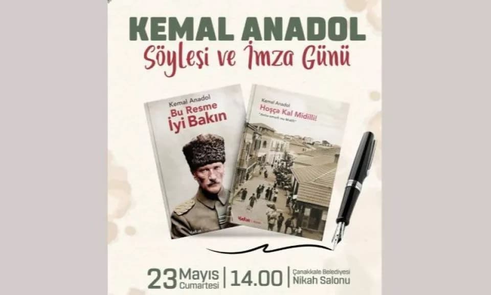 Kemal Anadol Çanakkale'de Söyleşi ve İmza Günü Düzenliyor