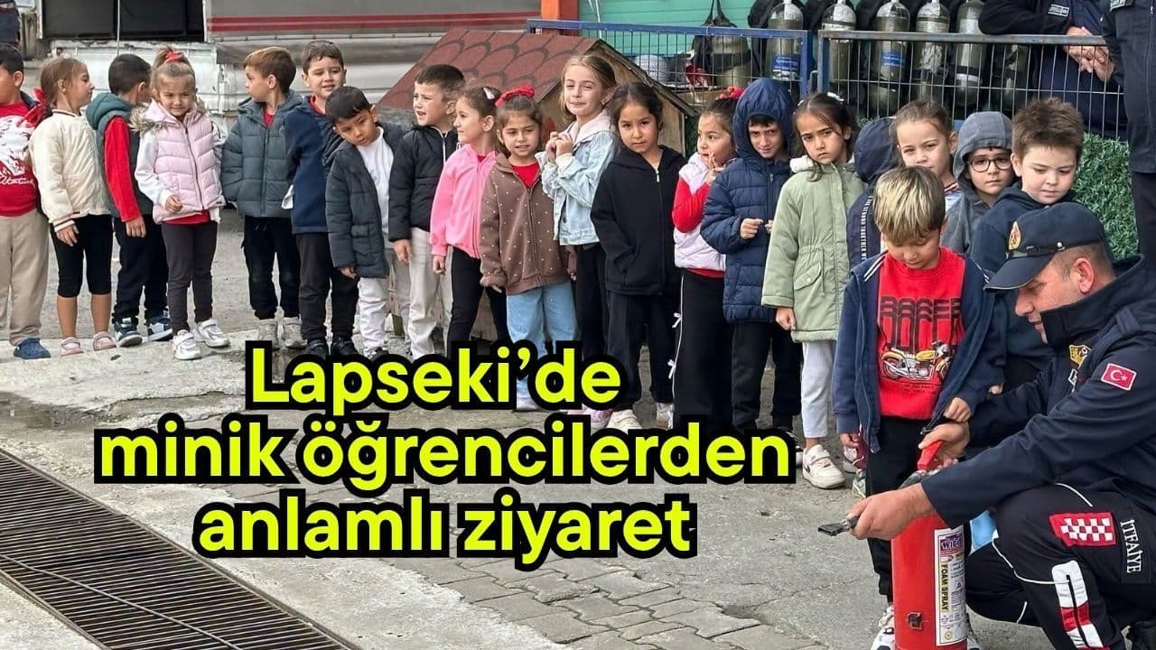 Lapseki’de minik öğrencilerden anlamlı görüşme