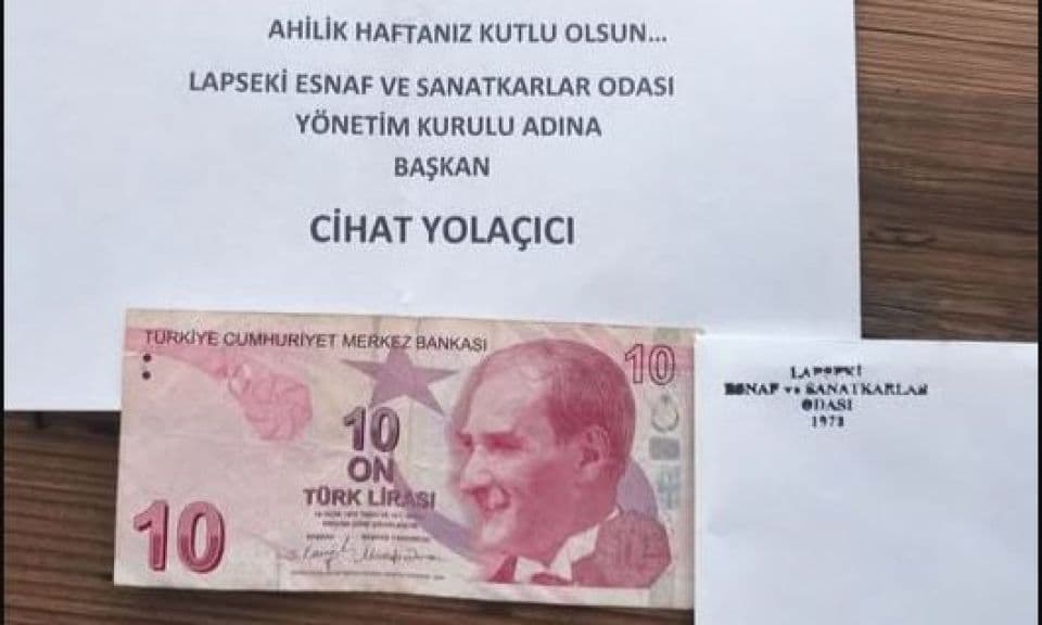 Ahilik geleneği siftah parasıyla yaşatıldı Lapseki’de