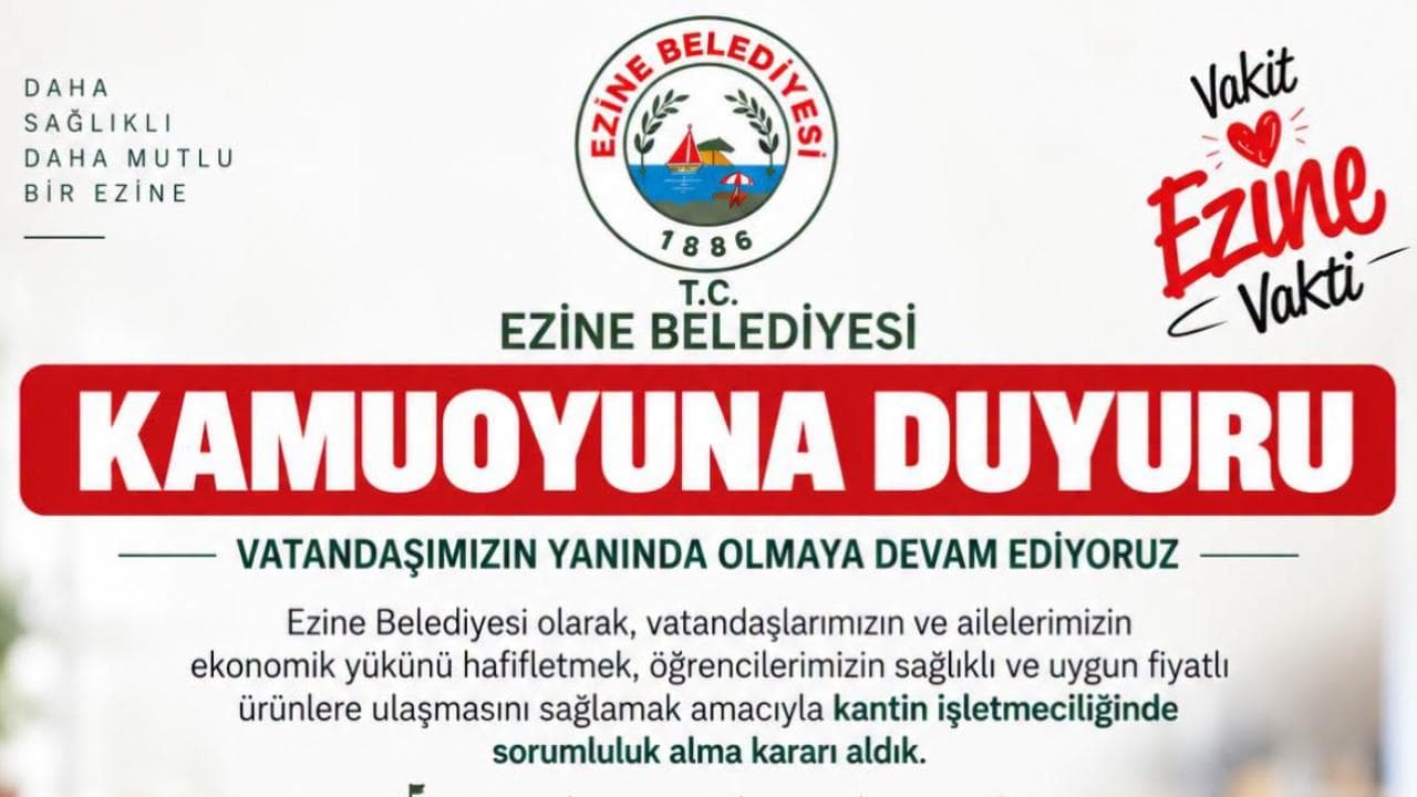Ezine’de Belediye Kantinleriyle Uygun Fiyatlı Gıda Çözümü Başlıyor