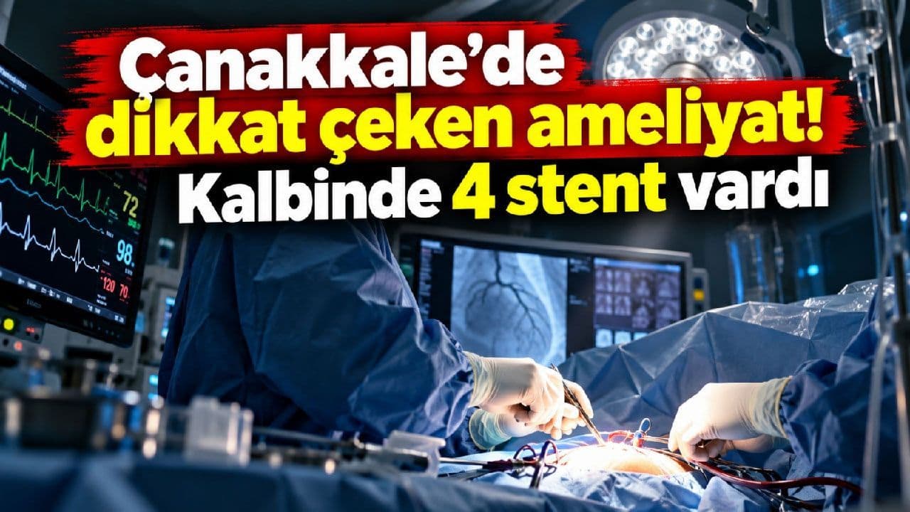 Çanakkale’de dikkat çeken ameliyat! Kalbinde 4 stent vardı