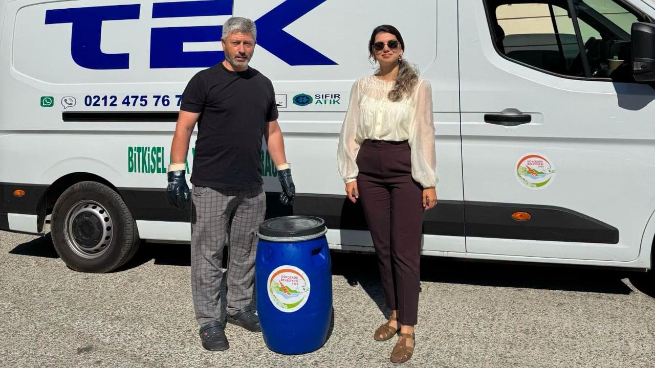 Gökçeada’da Üç Ayda 5 Ton Bitkisel Atık Yağ Toplandı