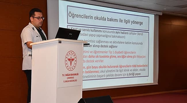 Çanakkale'de Tip 1 Diyabetli Öğrenciler İçin Öğretmen Eğitimleri Başladı