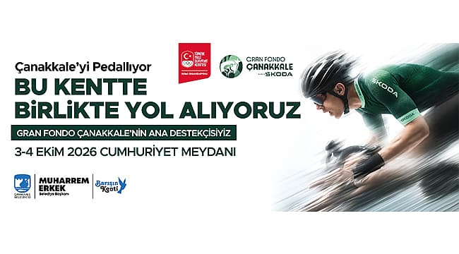 ÇANAKKALE GRAN FONDO 4 EKİM'DE GERÇEKLEŞECEK Çanakkale Belediyesinin ana destekçisi olduğu Skoda Çanakkale Gran Fondo, 4 Ekim Pazar günü bisiklet tutkunlarını Çanakkale'de buluşturacak. Kentimizde ilk kez gerçekleştirilecek organizasyonda yaklaşık