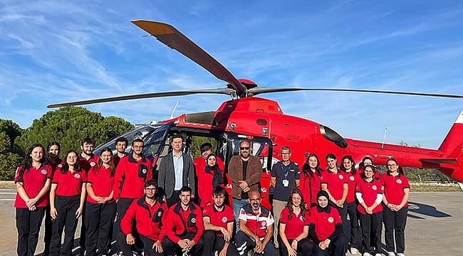Hava 17 Helikopter Ambulans Ekibi Çanakkale Üniversite Öğrencilerine Özel Eğitim Düzenledi