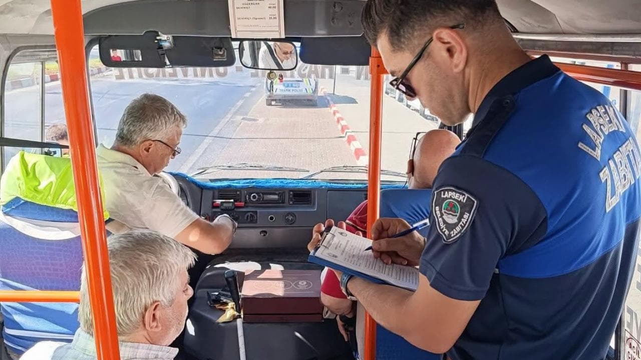 Lapseki’de Toplu Taşıma Araçlarına Kapsamlı Denetim