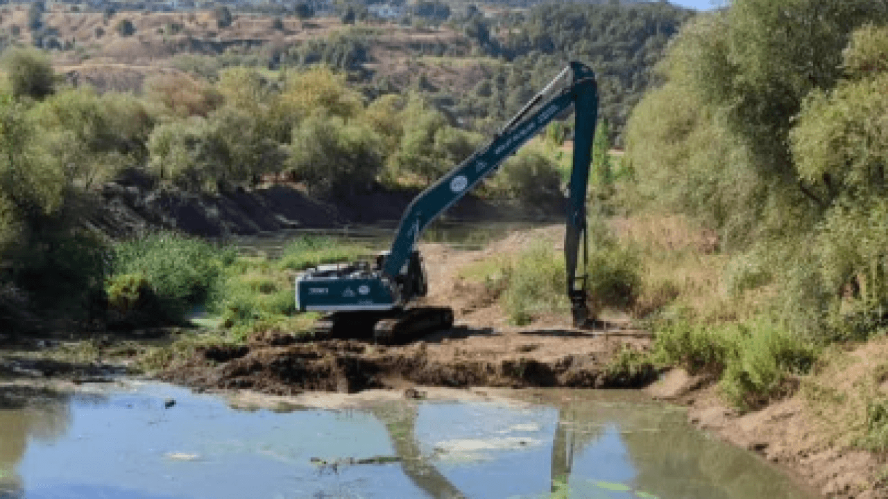 Kocabaş Çayı’nda Taşkın Riski İçin Alınan Önlemler Devam Ediyor