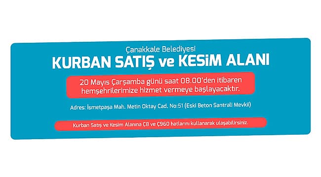 KURBAN SATIŞ VE KESİM ALANINA İLİŞKİN BİLGİLENDİRME VE ÖNEMLİ DUYURULAR