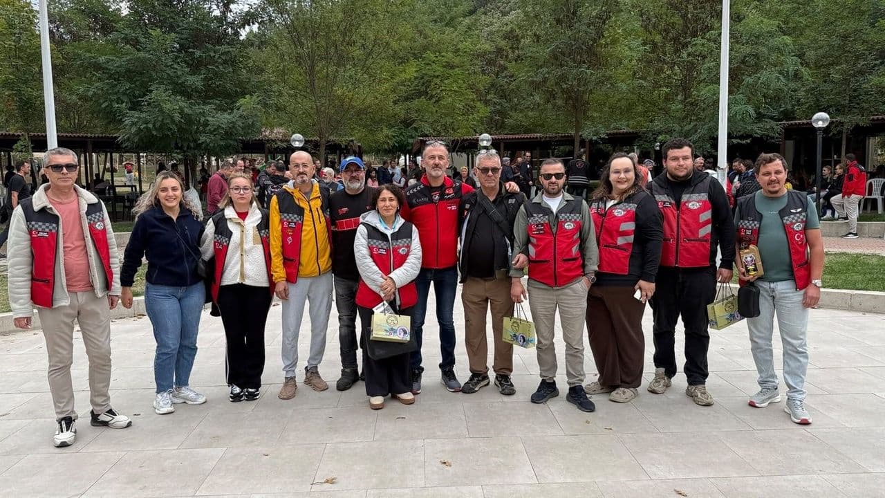 Etili Kızılcıklık Parkı'nda Motosiklet Tutkunları Buluştu