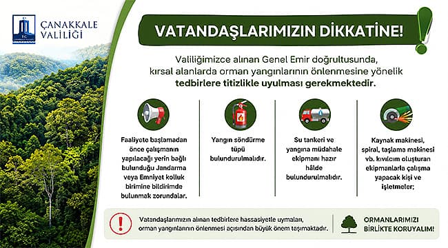 Kırsal Alanlarda Yangın Riskine Karşı Alınması Gereken Önlemler