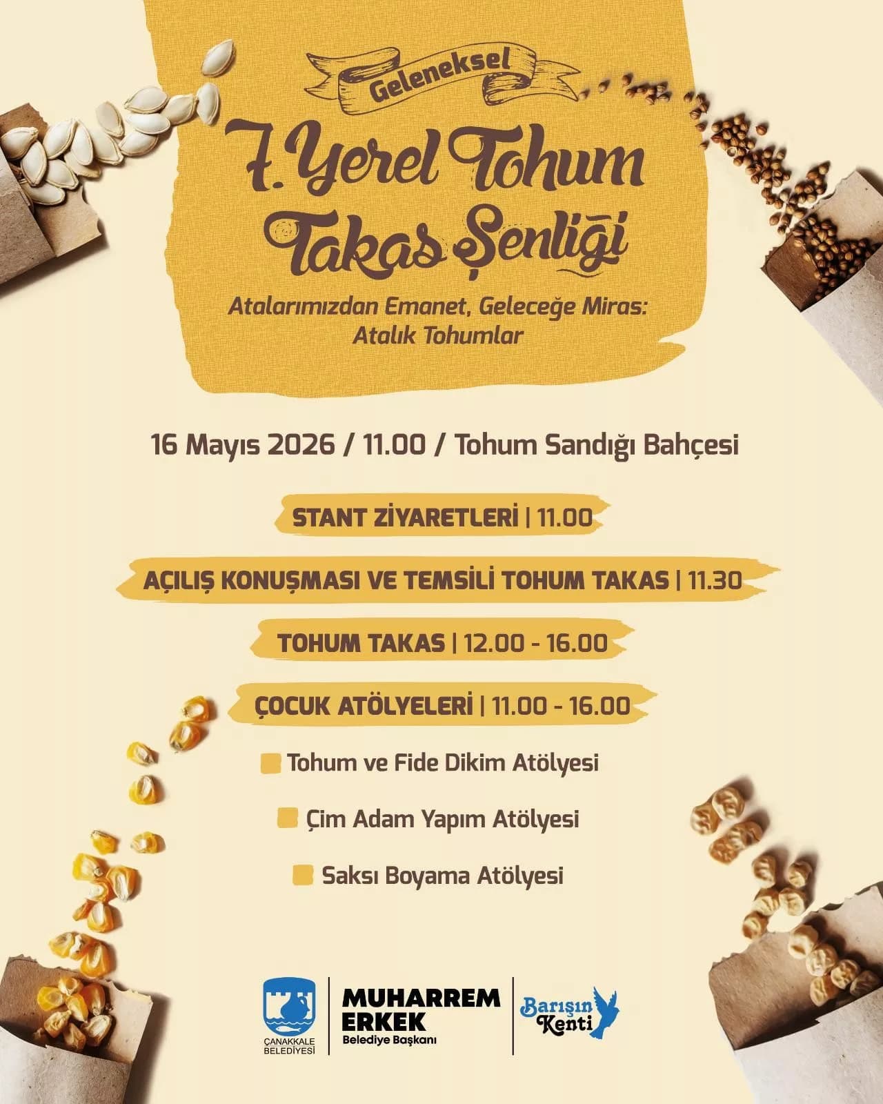 Çanakkale'de 7. Yerel Tohum Takas Şenliği