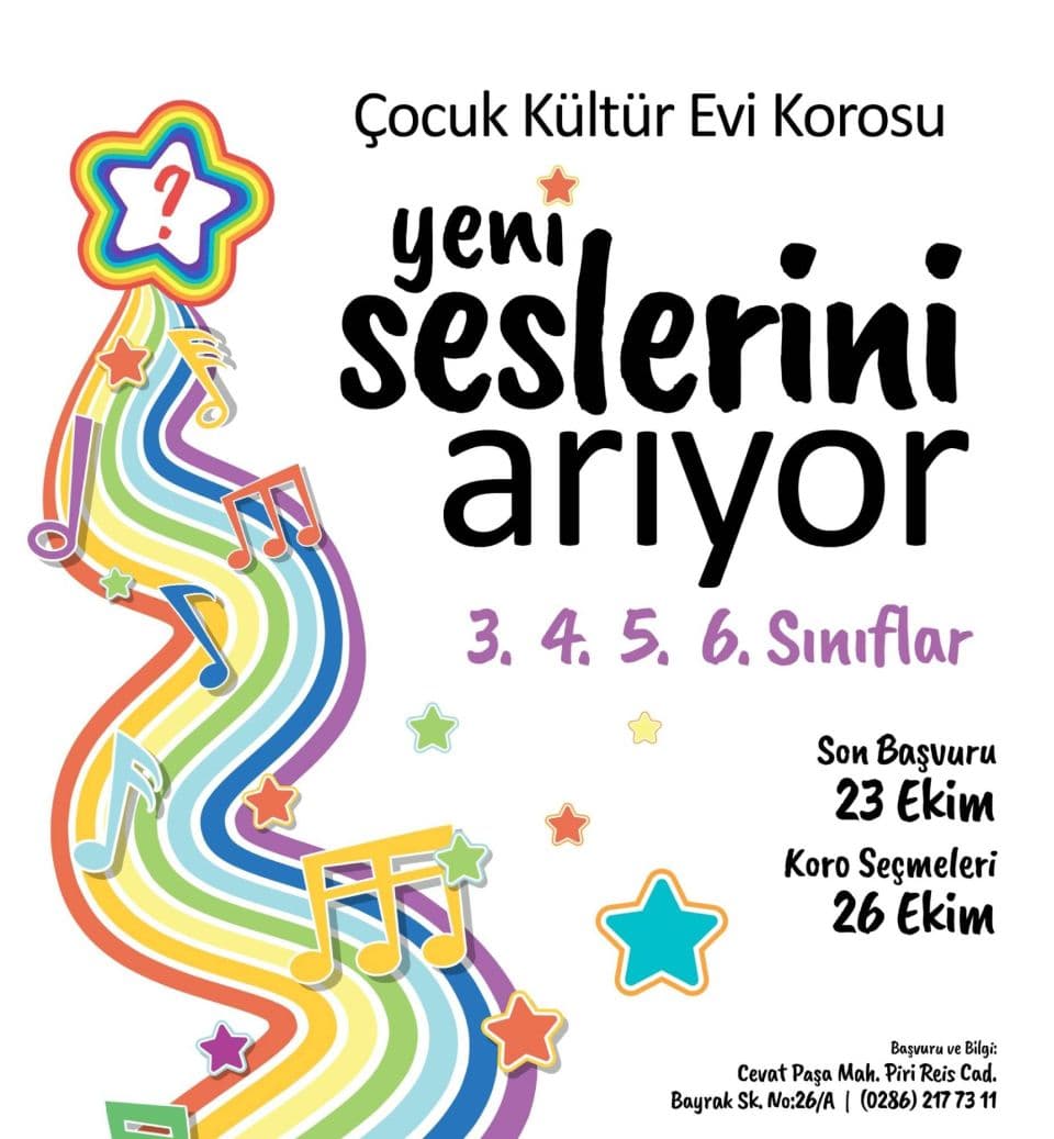 Çocuk Kültür Evi'nde Çocuk Korosu Başvuruları Açıldı – Çanakkale