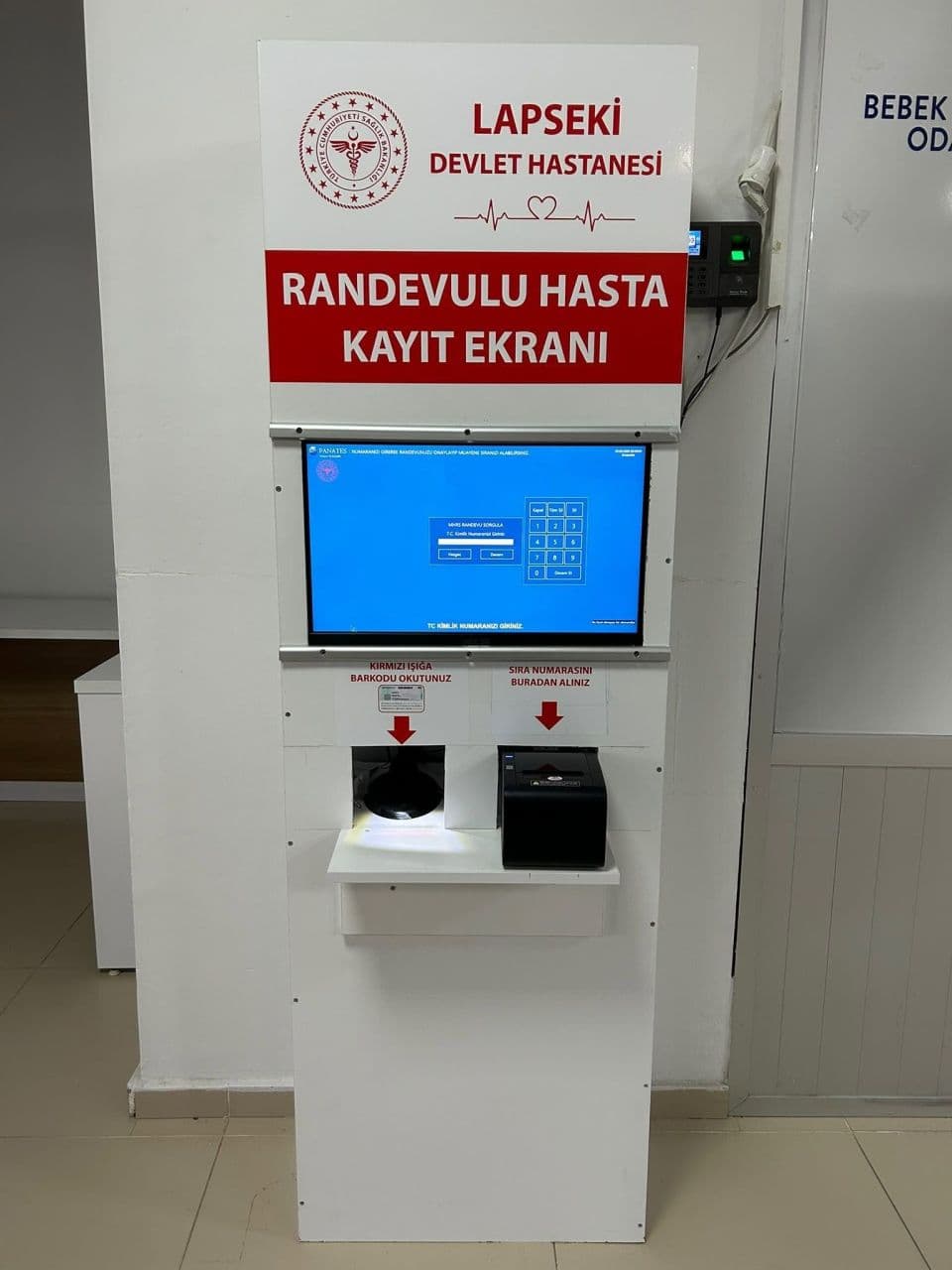 Lapseki Devlet Hastanesi’nde MHRS Randevu Onay Kiosk’u Hizmete Açıldı