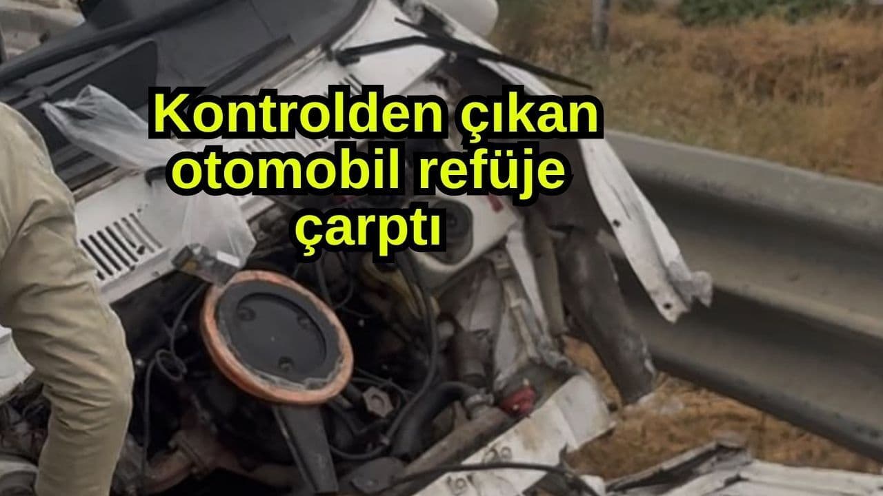 Gemlik'te Refüje Çarpmasıyla Kaza: Sürücü Yaralı, Polis Tahkikat Yaptı