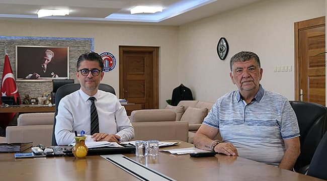 İL GENEL MECLİSİ BAŞKANI HALİL ERTUĞRUL'DAN REKTÖR ERENOĞLU'NA ZİYARET