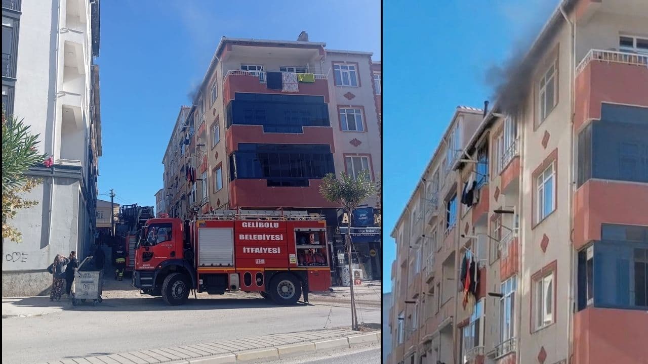 Çanakkale'de Apartmanda Yangın: 4. Kat Dumanları, Hızlı Müdahale