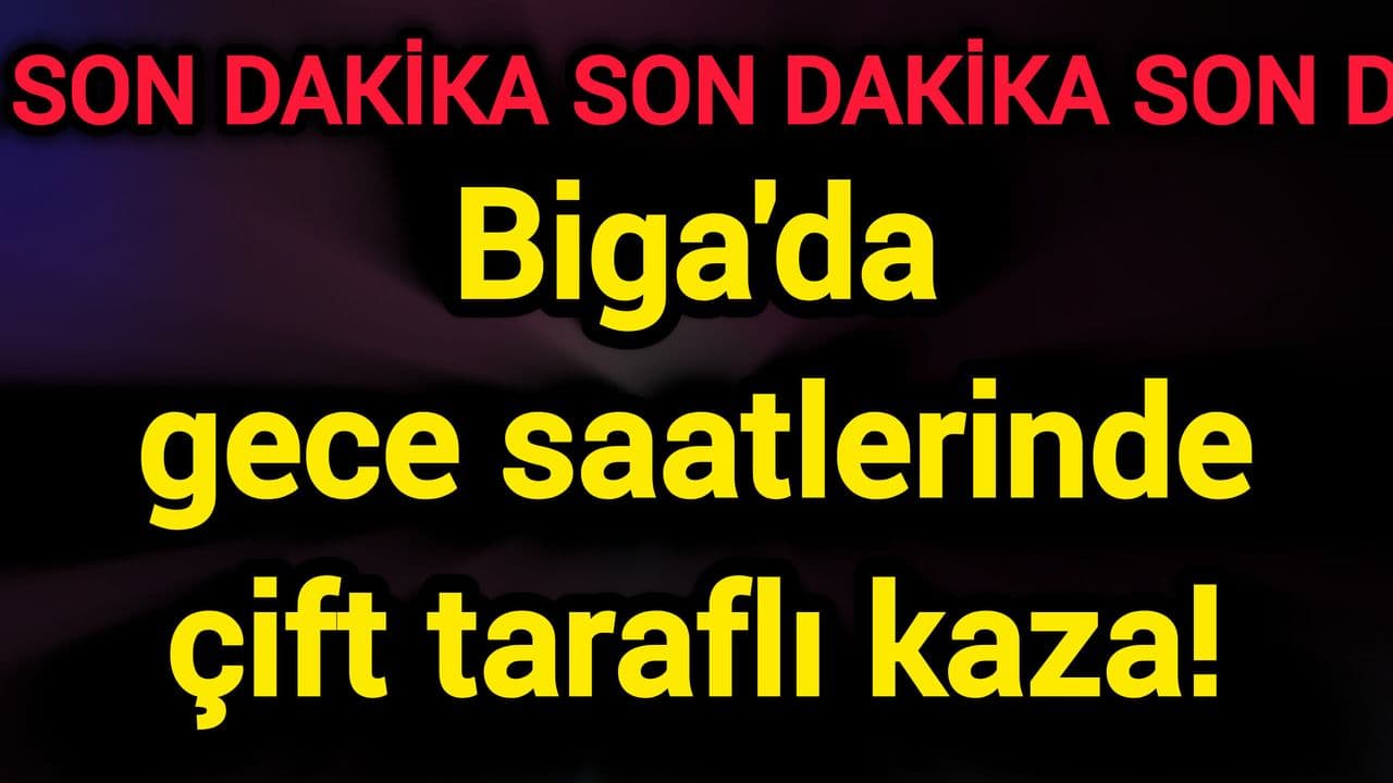 Biga Şakirbey Kavşağı'nda Gece Yarısı Çarpışma: Maddi Hasarla Atlatan Kaza